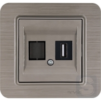 Розетка USB Type-A 5V-2.4A Arvia Electric Lavin Медь (21 28 4010 251)